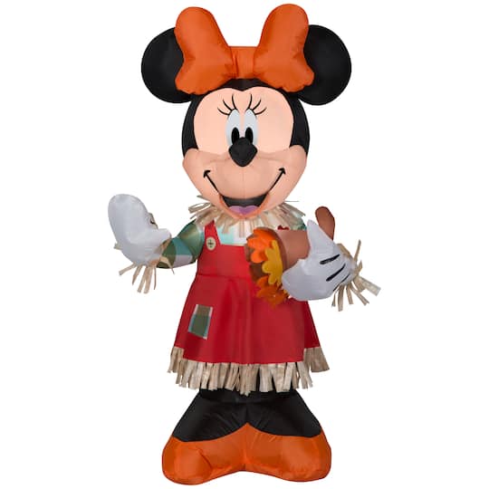 3.5ft. Airblown&#xAE; Inflatable Disney Minnie Holding Cornucopia